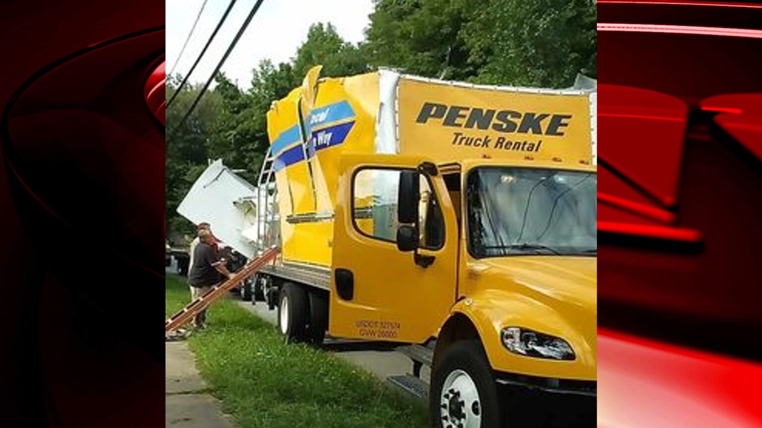 Truck totaled after colliding with overpass in Dalton