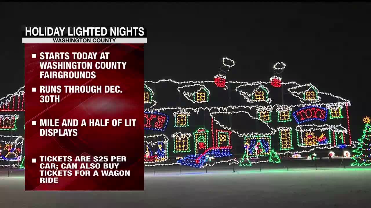 Holiday Lighted Nights kick off Friday at Washington County Fairgrounds
