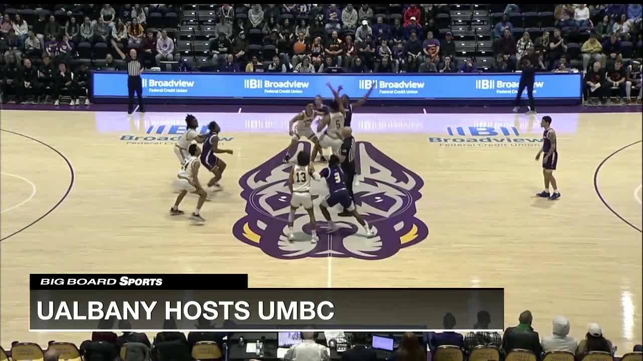 The UAlbany men's basketball team falls to UMBC at home 114-102