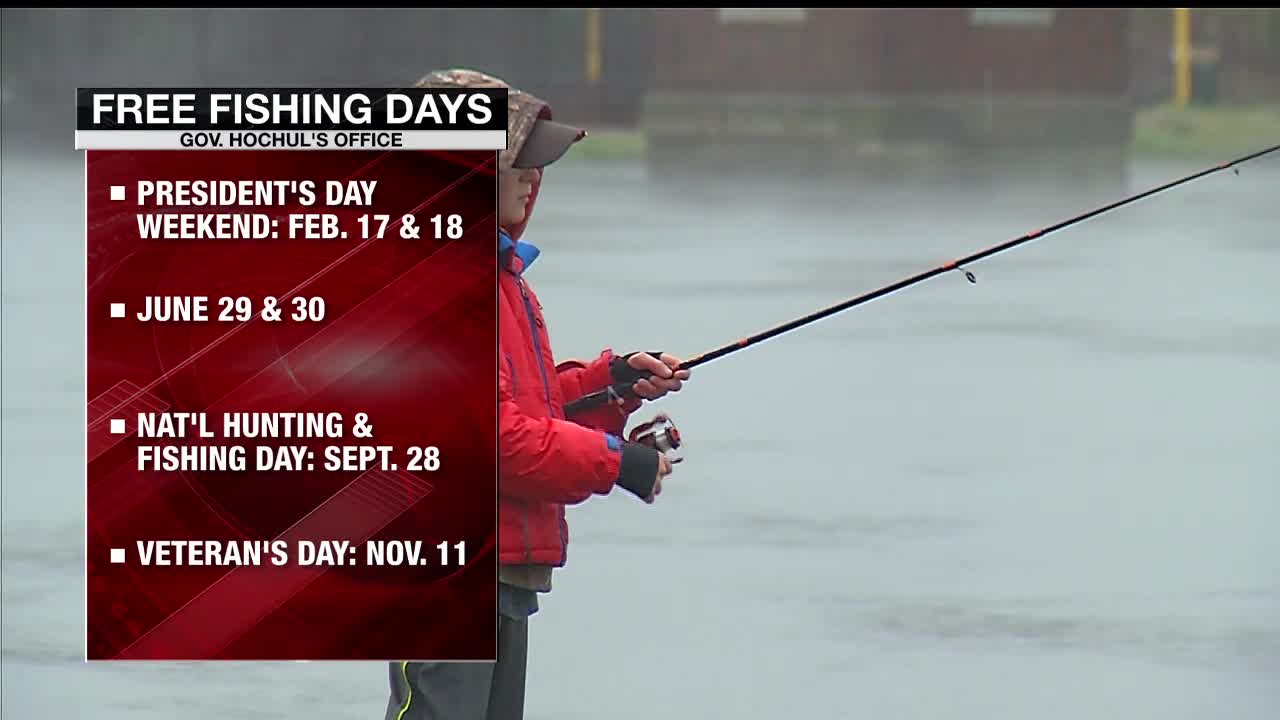 Hochul sets free fishing days in New York state 