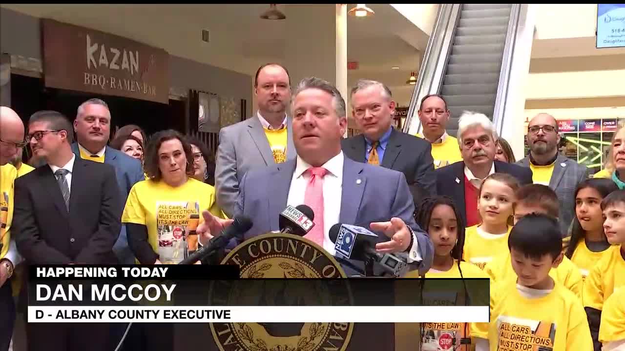 Albany County leaders announce new school bus safety campaign