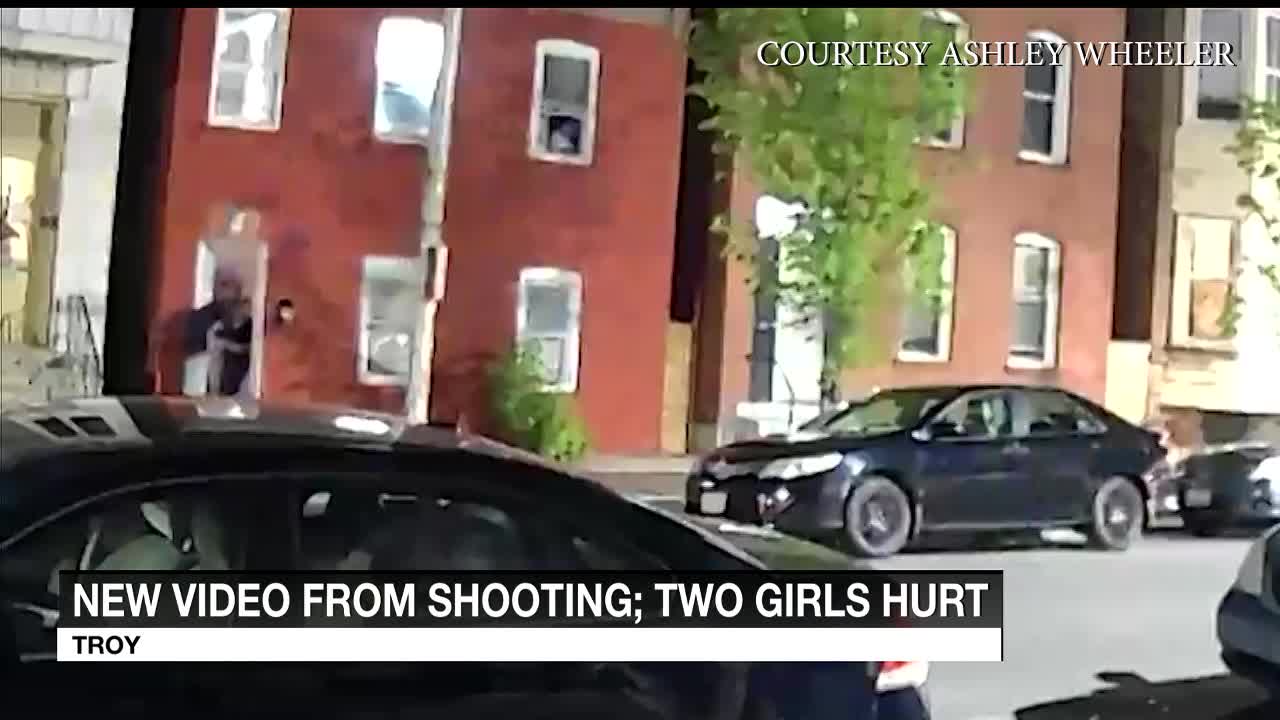 Videos shows moments before, after Troy shooting that injured two teen girls