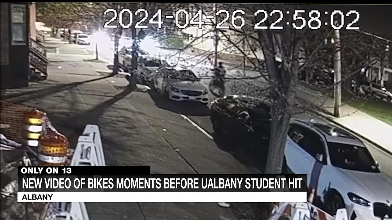New video of bikes moments before UAlbany student hit