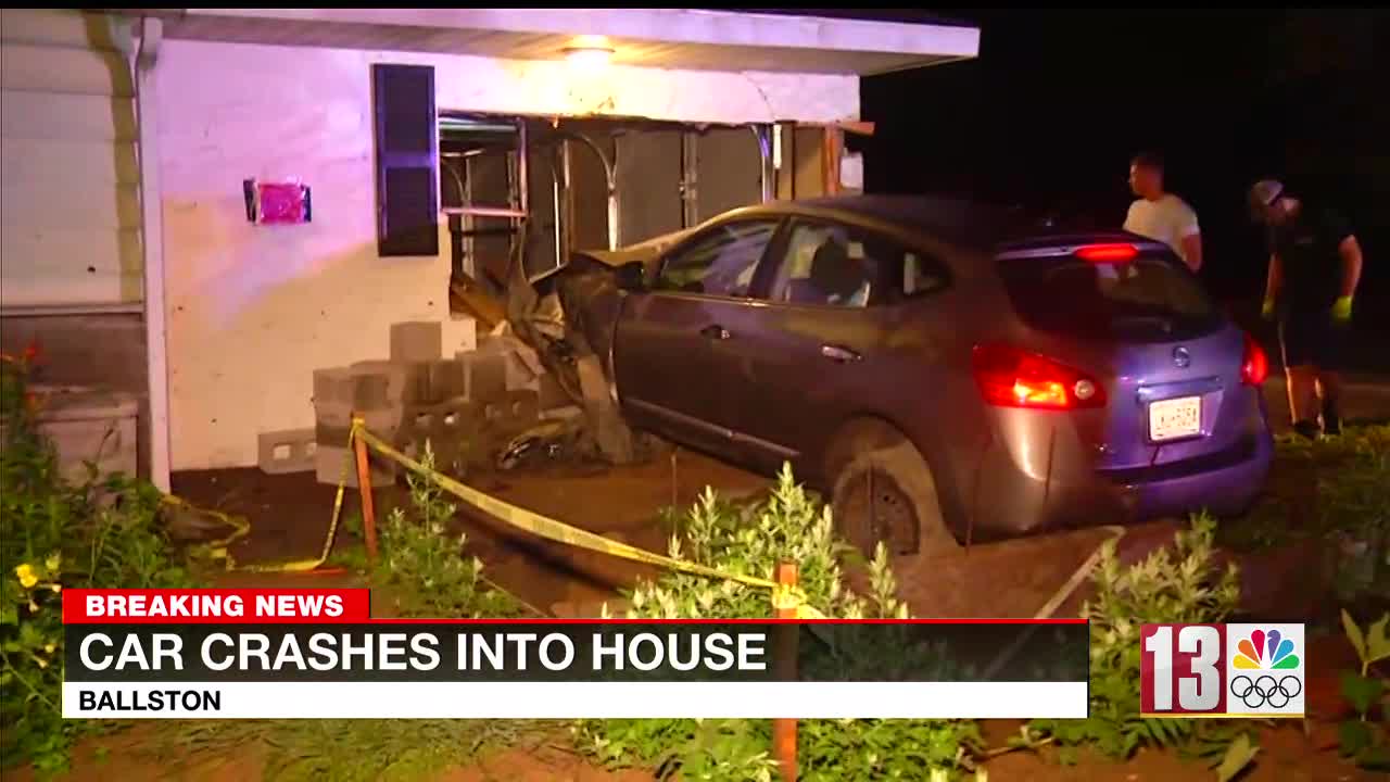 Car crashes into house in Ballston