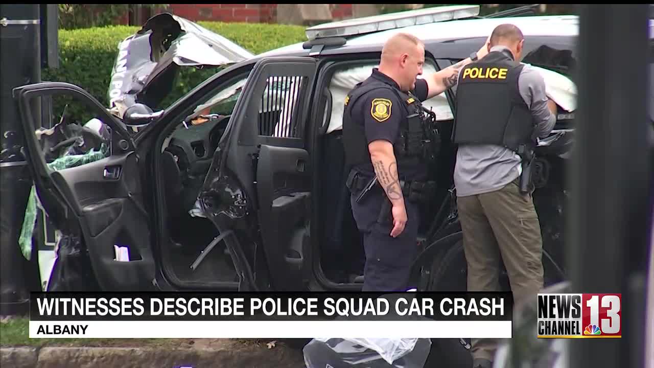 Witness: Accident with patrol car was like demolition derby