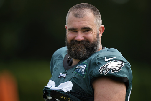 Kelce center of attention in offseason, center of Eagles run to Super Bowl  this season -  NewsChannel 13